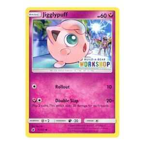 BUILD A BEAR POKEMON CARD JIGGLYPUFF PROMO TRADING 71/111 2017 SEALED